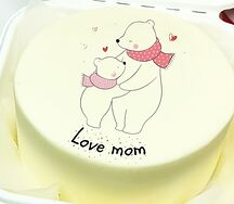 Бенто-торт Love mom с мишками №2 на День матери