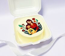 Нежный бенто-тортик для любимой Мамы с цветами (тортик на День матери)