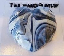 Муссовый торт сердце (гранит) Манго-маракуйя