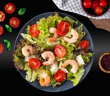 Салат с креветками