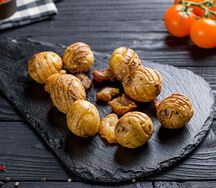 Картофель на мангале с курдюком