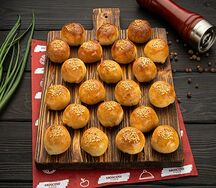 Мини-самса с ветчиной и сыром