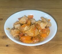 Свинина, тушенная с овощами