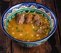 Казан-кебаб с бульоном