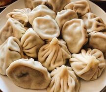 Хинкали с говядиной и свининой