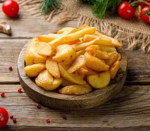 Картофель фри и по-деревенски микс