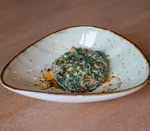 Шпинат с болгарским перцем и грибами