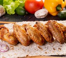 Куриные крылышки на углях