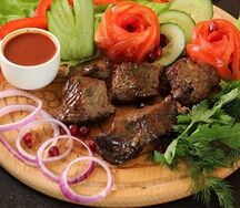 Шашлык из говяжьей печени