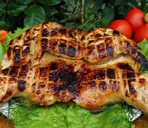 Курица на углях