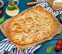 Римская пицца с креветкой и блю чиз