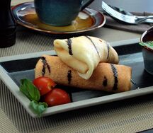 Блинчики с курицей и грибами