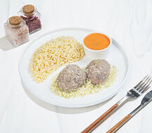 Ежики мясные с пастой орзо