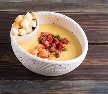 Крем-суп из лосося