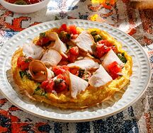 Омлет с индейкой и шпинатом