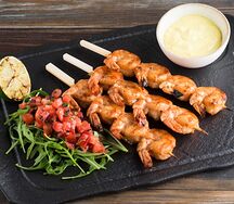 Креветки на гриле