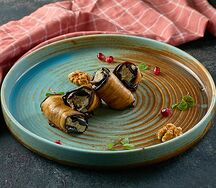 Рулеты из жареных баклажанов по-мегрельски