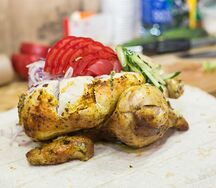 Курица гриль с лавашом и начинкой