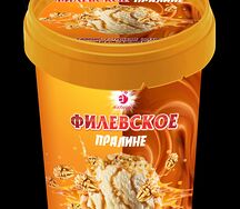 Пломбир с ароматом карамели с грецким орехом и мягкой карамелью