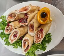 Блинные рулеты с семгой