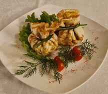 Мешочки блинные с курицей