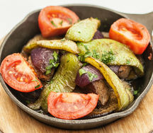Баранья вырезка с овощами