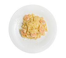 Паста с тигровыми креветками
