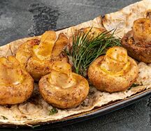 Запеченные грибы с курдюком
