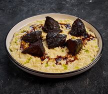 Ризони с говяжьими щечками