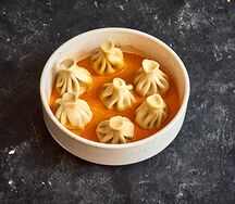 Мини-хинкали с креветкой