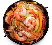 Фунчоза с креветками