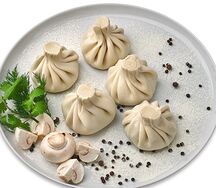 Хинкали с грибами