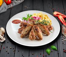Крылышки, жаренные на углях