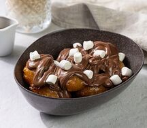 Пончики Лукумадес с Нутеллой и маршмеллоу