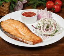 Семга на мангале
