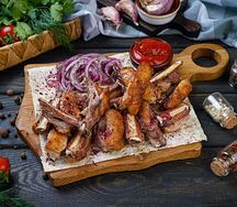 Шашлык из бараньих семечек
