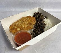 Котлета куриная рубленная с миксом отварного риса