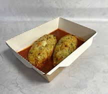 Ленивые голубцы с курицей и соусом