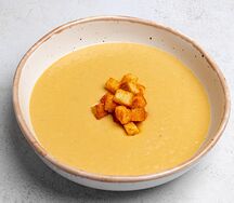 Крем-суп из батата с лососем