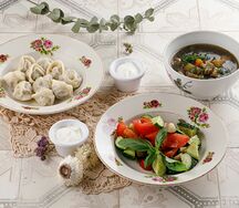 Салат, суп и горячее