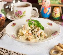 Оливье с цыпленком