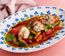 Тушеные овощи с цыплёнком