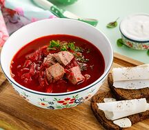 Борщ с говяжьей грудинкой