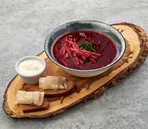 Борщ с салом