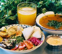 Ланч Шварма, суп на выбор, напиток