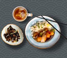 Фрикадельки Гун бао с рисом