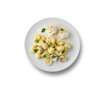 Митболы из индейки с запеченным картофелем