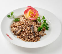 Греча с грибами