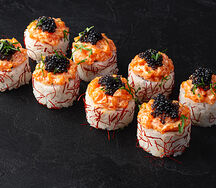 Ролл Вулкано с камчатским крабом