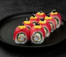 Ролл с тунцом и креветкой темпура